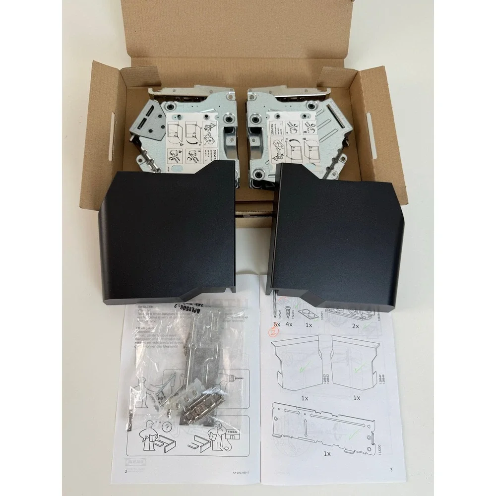 Set of 2 IKEA Utrusta Hinge for Horizontal Door Black 102.657.35